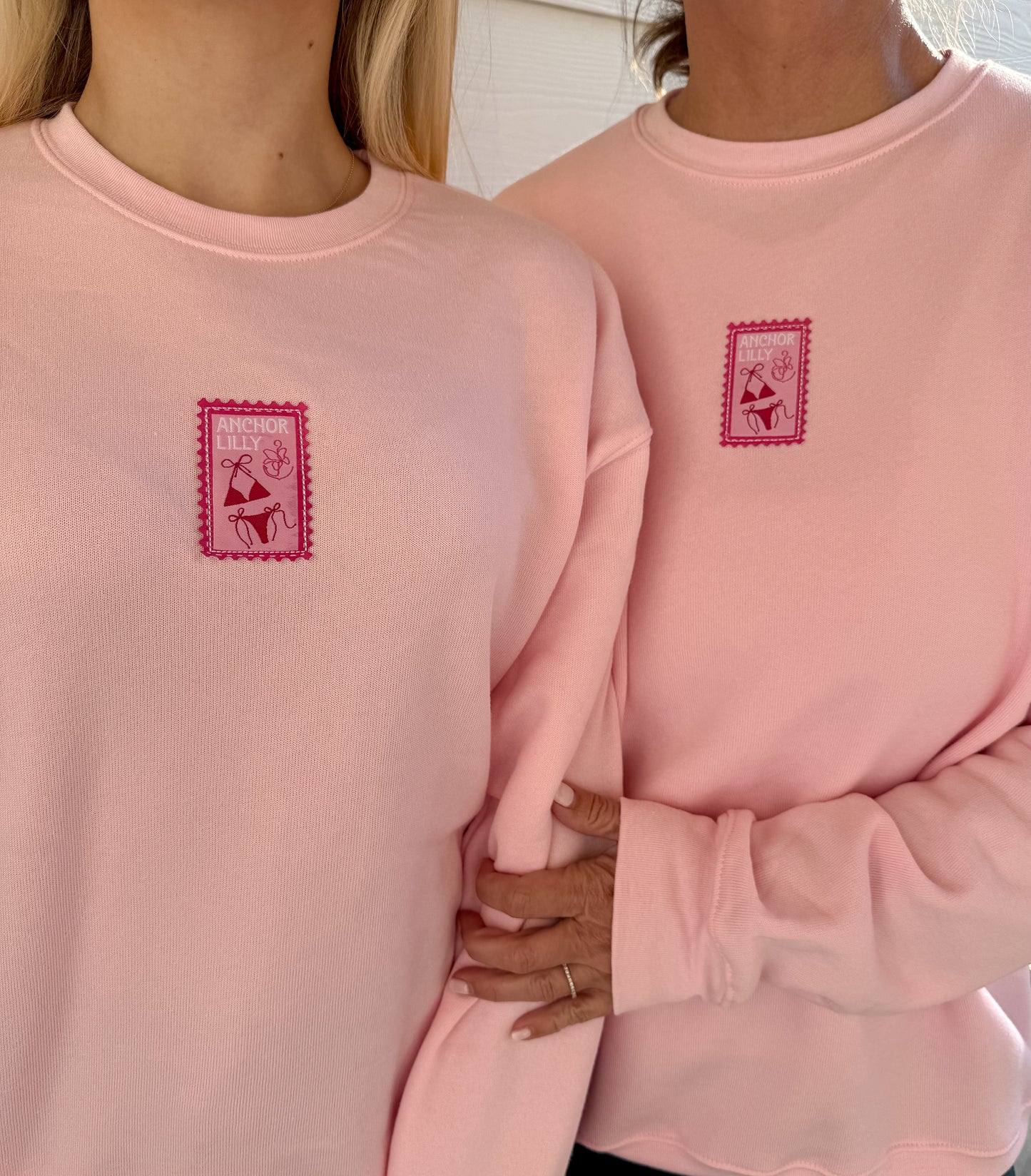 Pink Anchor Lilly Crewneck