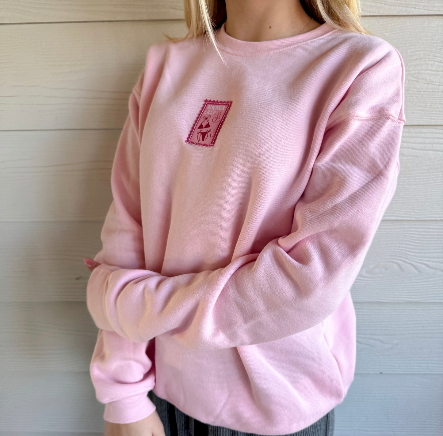 Pink Anchor Lilly Crewneck